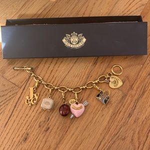 Gold Juicy Couture Charm Bracelet with Charms